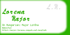 lorena major business card